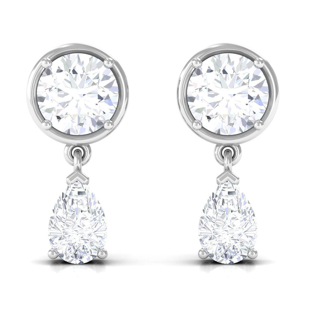 Certified Moissanite Drop Earrings