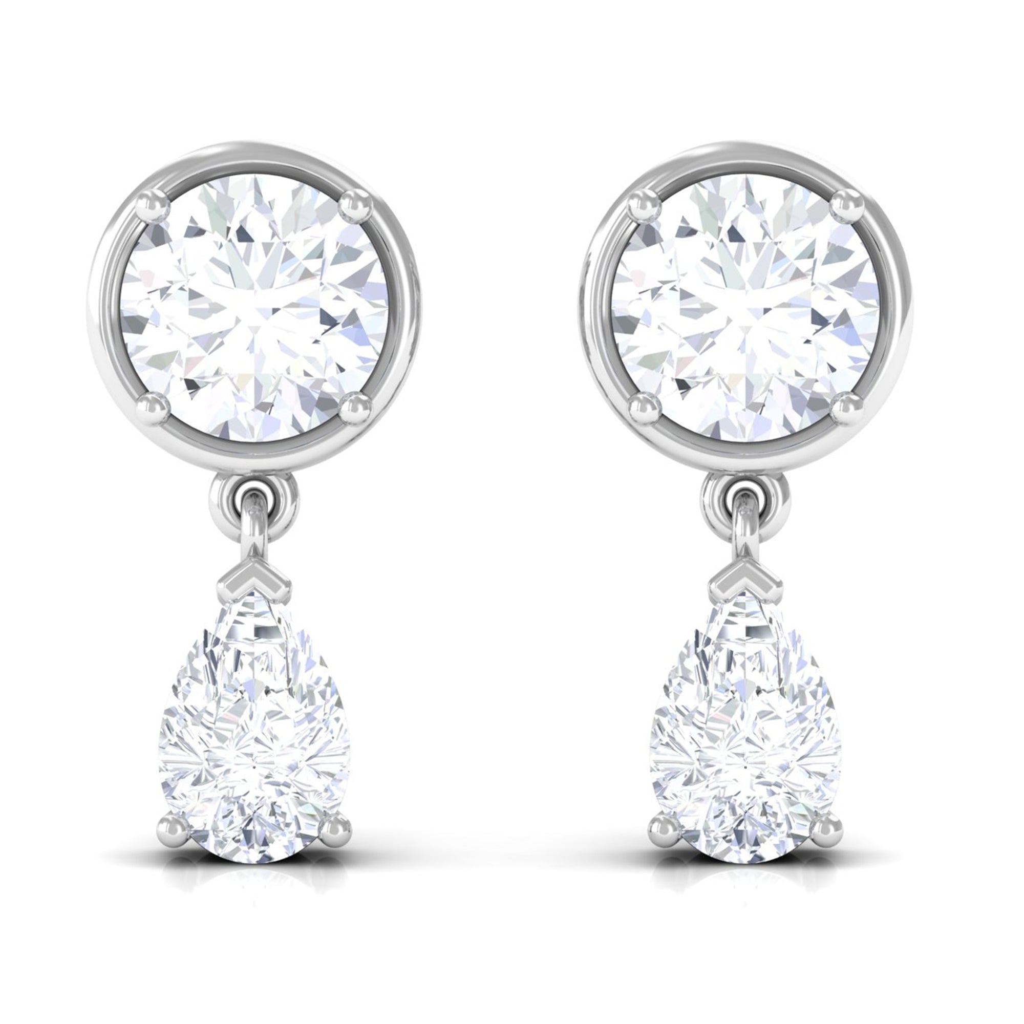 Certified Moissanite Drop Earrings