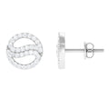 Classic Moissanite Round Stud Earrings in Gold
