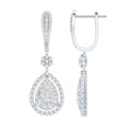 Certified Moissanite Bridal Drop Earrings For Wedding