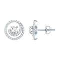 Certified Moissanite Swirl Earrings with Screw Back
