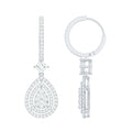 Certified Moissanite Teardrop Hoop Earrings for Women