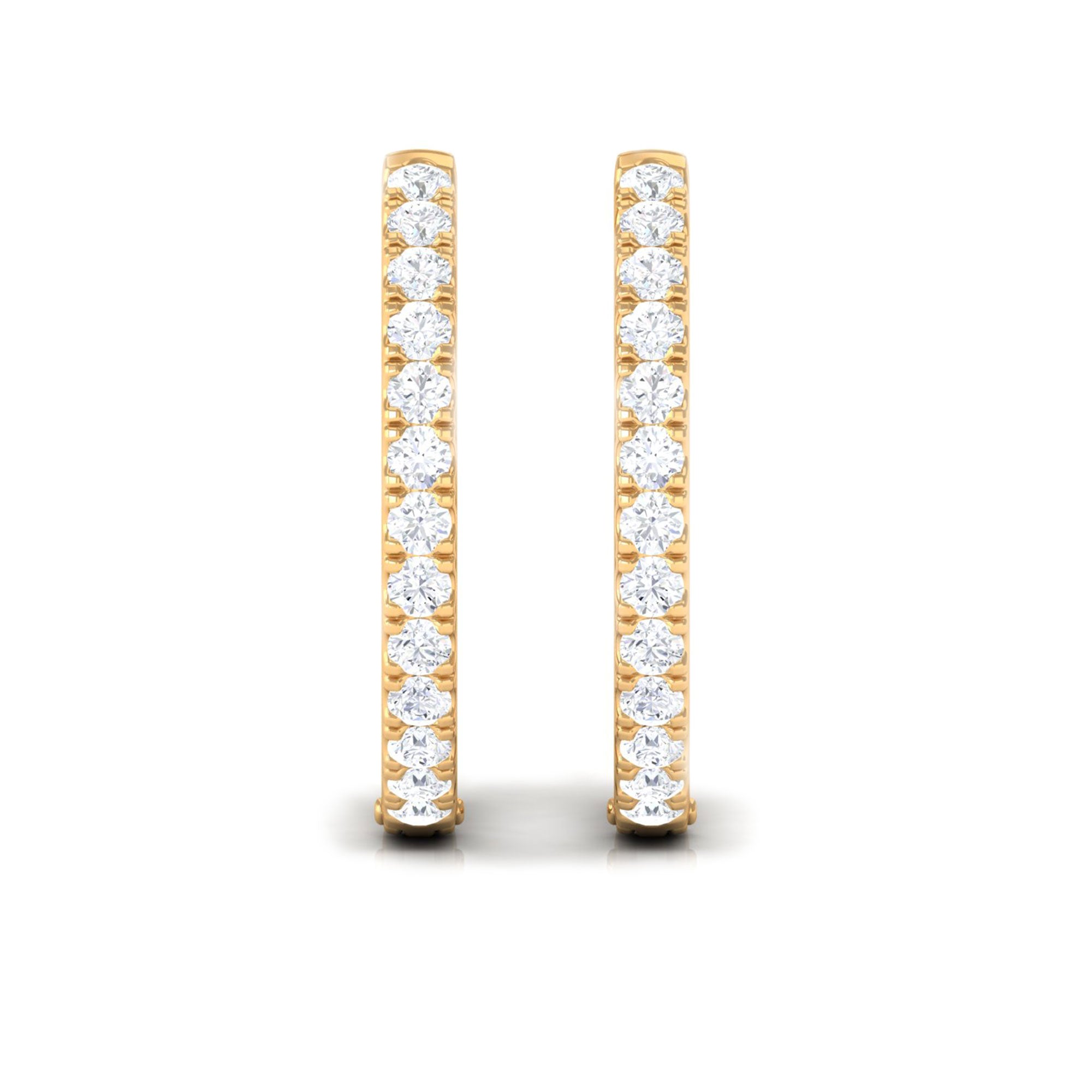Classic Diamond Hoop Earrings with Certificate