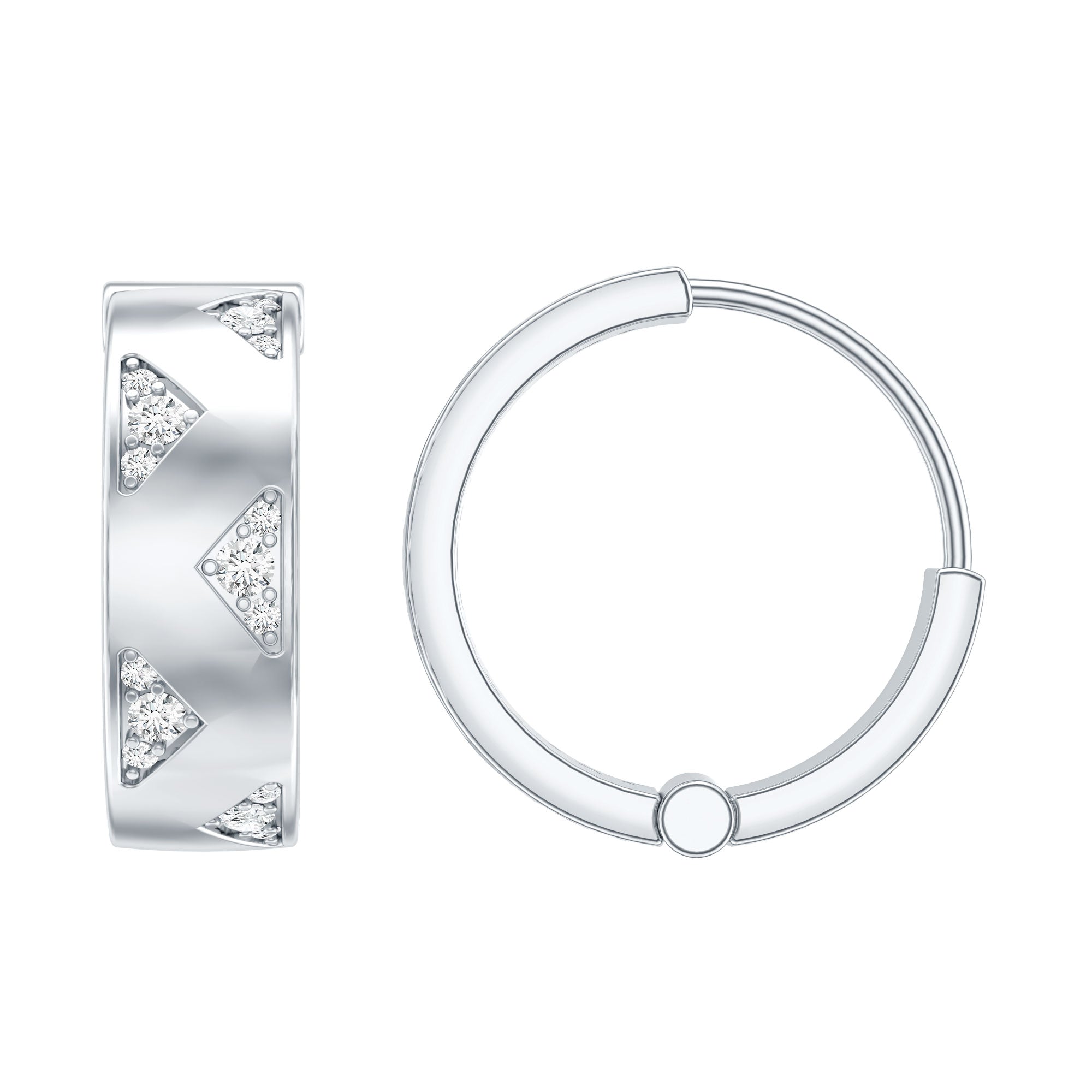 Certified Diamond Hoops For Women