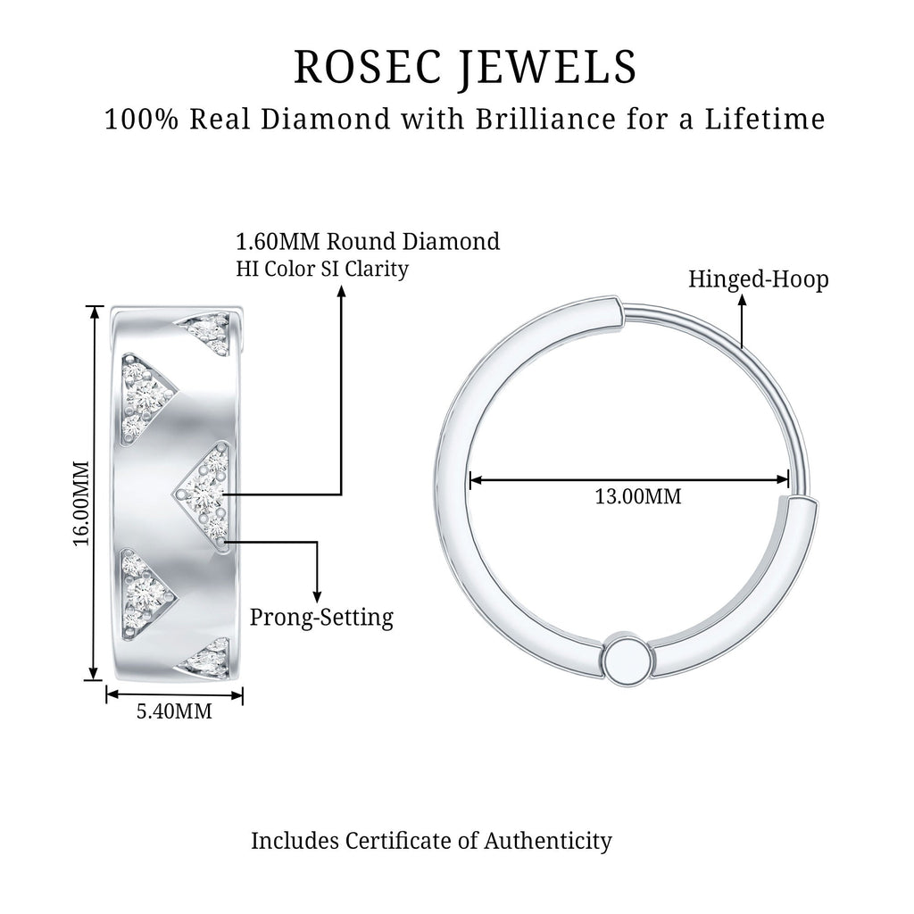 Certified Diamond Hoops For Women