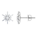 Minimal Diamond Snowflake Stud Earrings