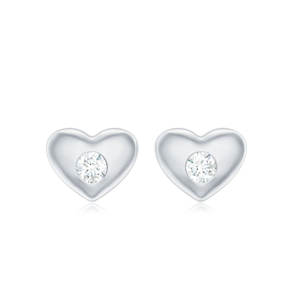 Gypsy Set Real Diamond Heart Stud Earrings
