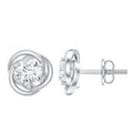 Certified Moissanite Swirl Stud Earrings