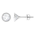 1 CT Moissanite Martini Stud Earrings for Women
