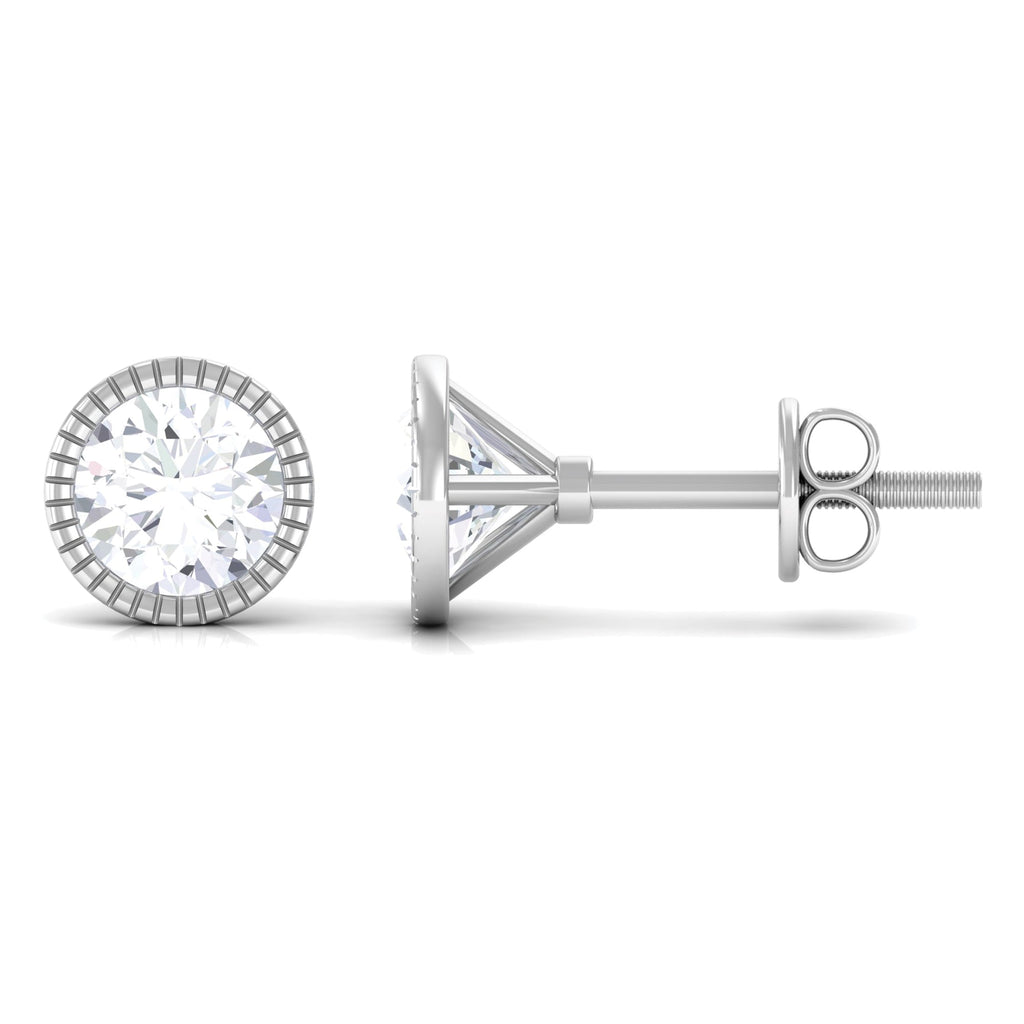 1 CT Moissanite Martini Stud Earrings for Women