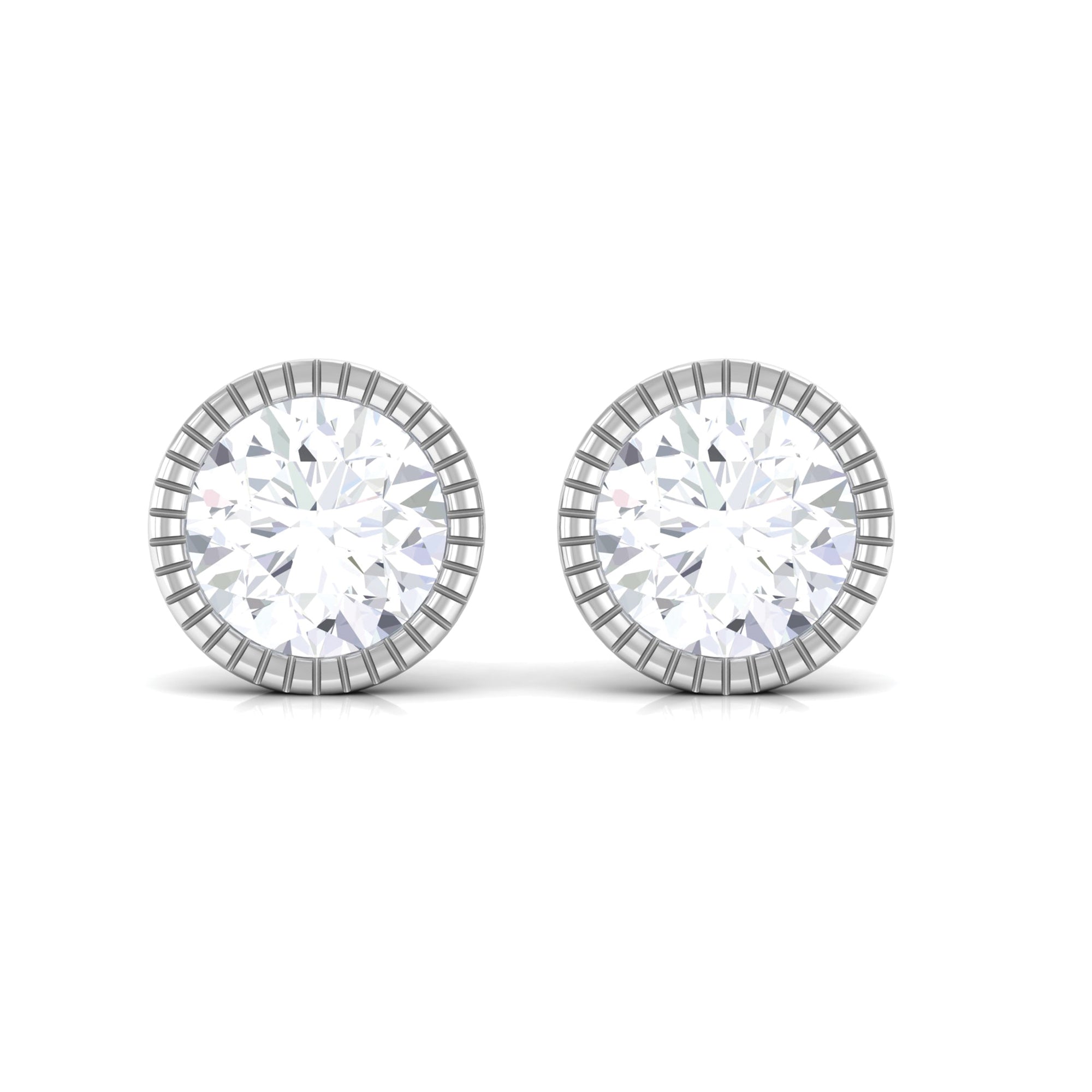 1 CT Moissanite Martini Stud Earrings for Women