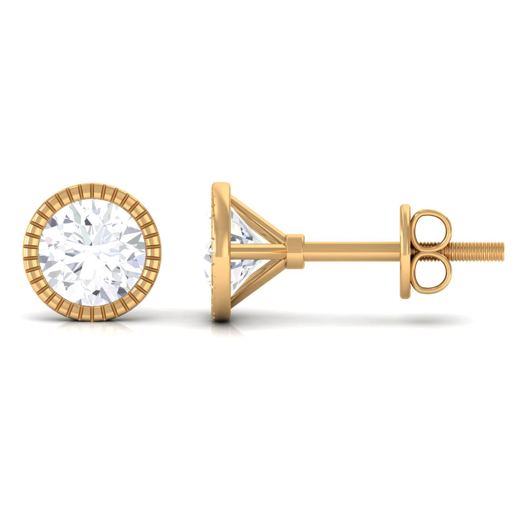 1 CT Moissanite Martini Stud Earrings for Women