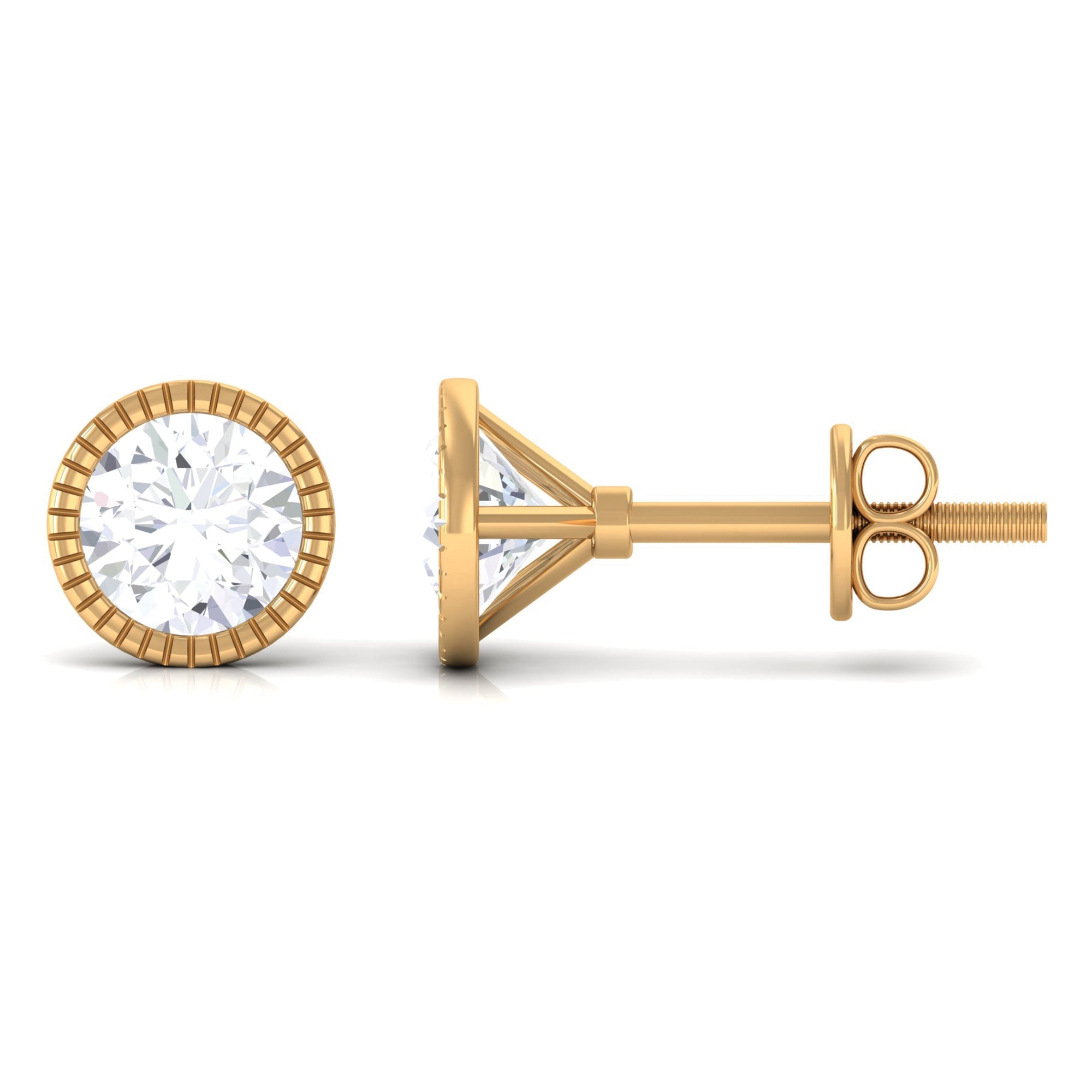 1 CT Moissanite Martini Stud Earrings for Women
