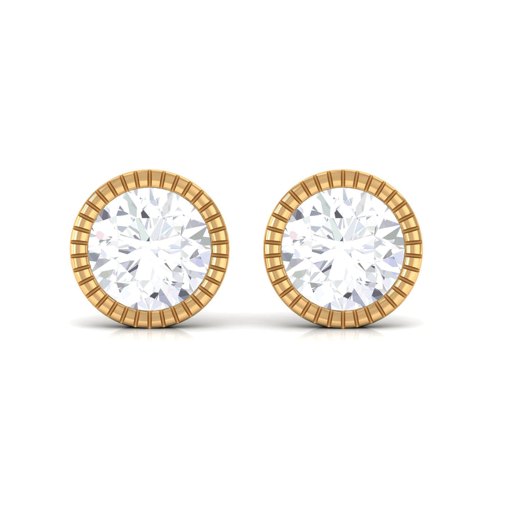 1 CT Moissanite Martini Stud Earrings for Women