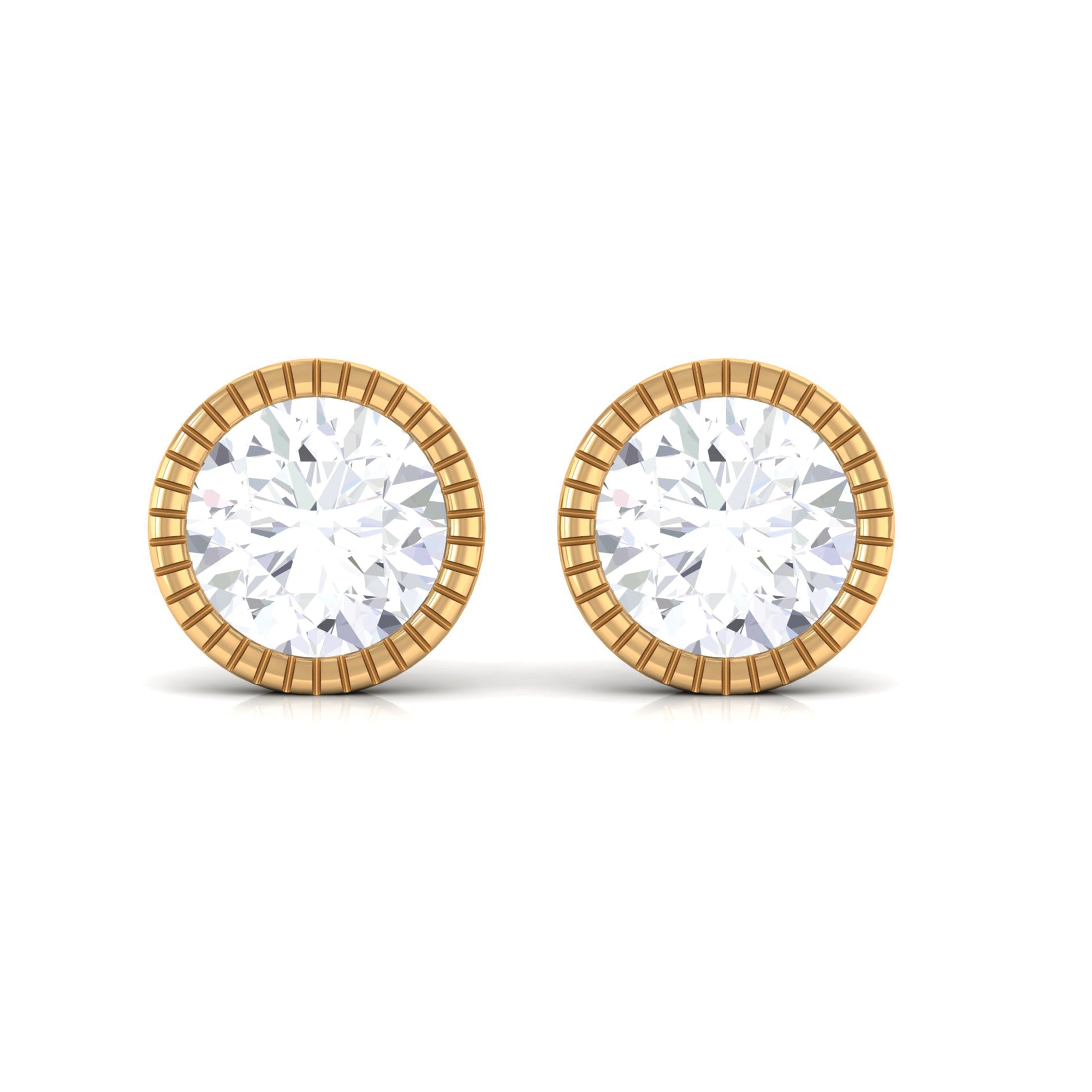 1 CT Moissanite Martini Stud Earrings for Women