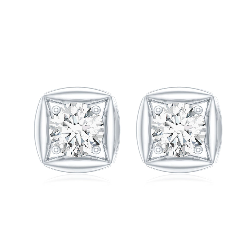 1 CT Solitaire Moissanite Stud Earrings for Women