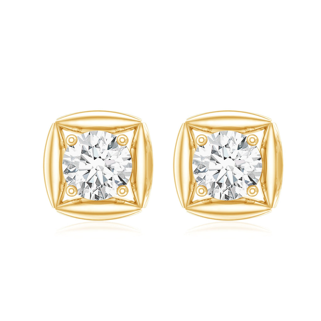 1 CT Solitaire Moissanite Stud Earrings for Women