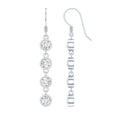 Bezel Set Round Moissanite Simple Dangle Earrings