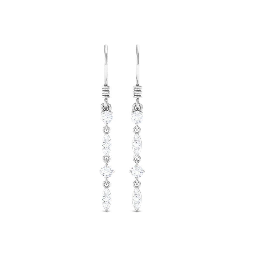 Natural Diamond Dangle Earrings for Women