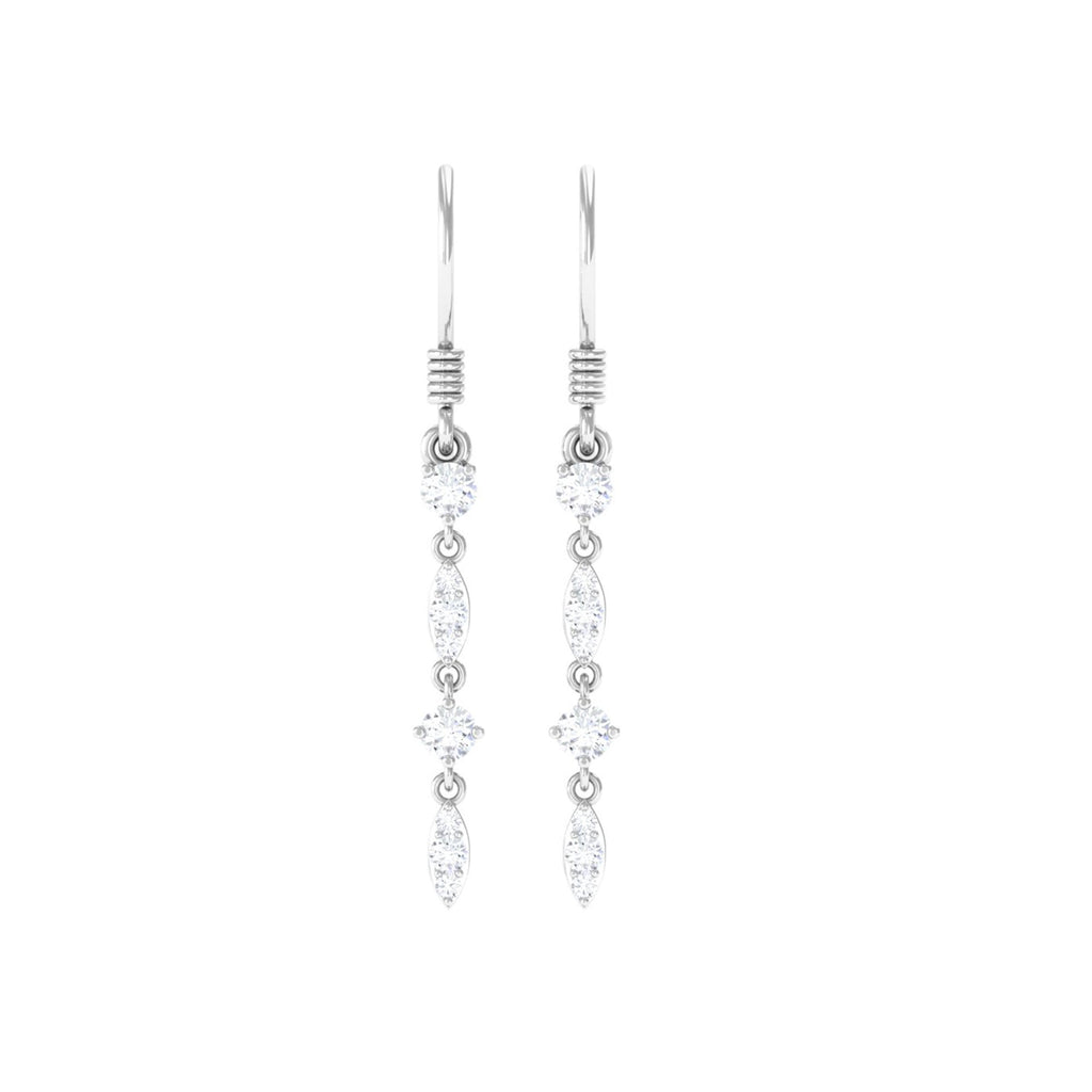 Natural Diamond Dangle Earrings for Women