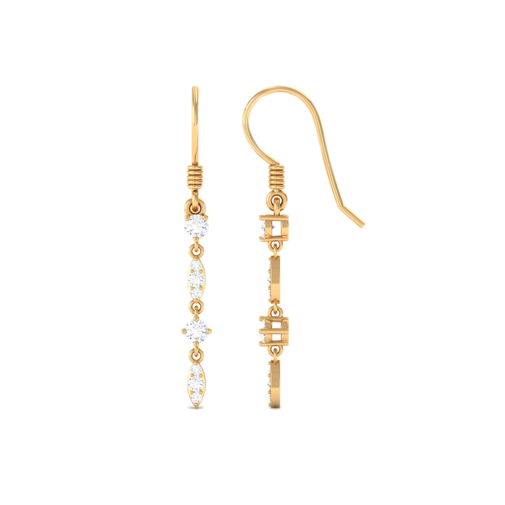 Natural Diamond Dangle Earrings for Women