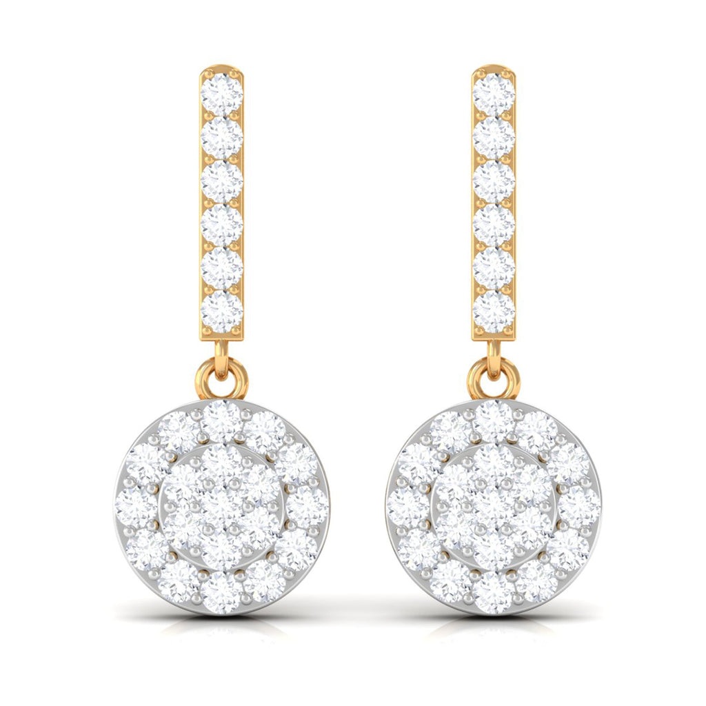 Real Diamond Dangle Earrings for Women