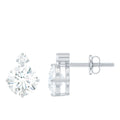 Simple Round Moissanite Stud Earrings