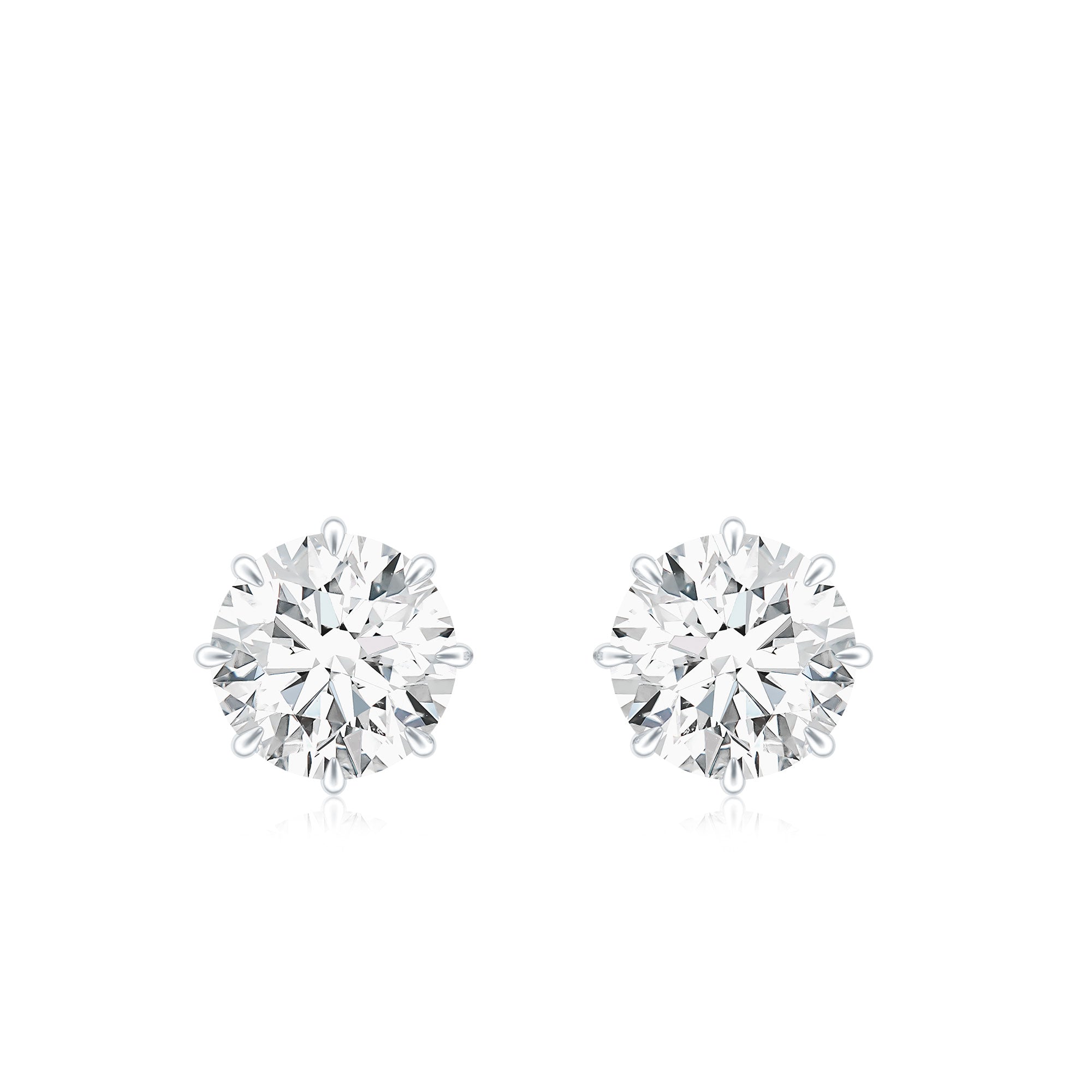 Certified 1 Carat Moissanite Studs