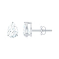 Solitaire Pear Cut Moissanite Stud Earrings