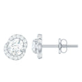 Certified Moissanite Everyday Stud Earrings with Screw Back