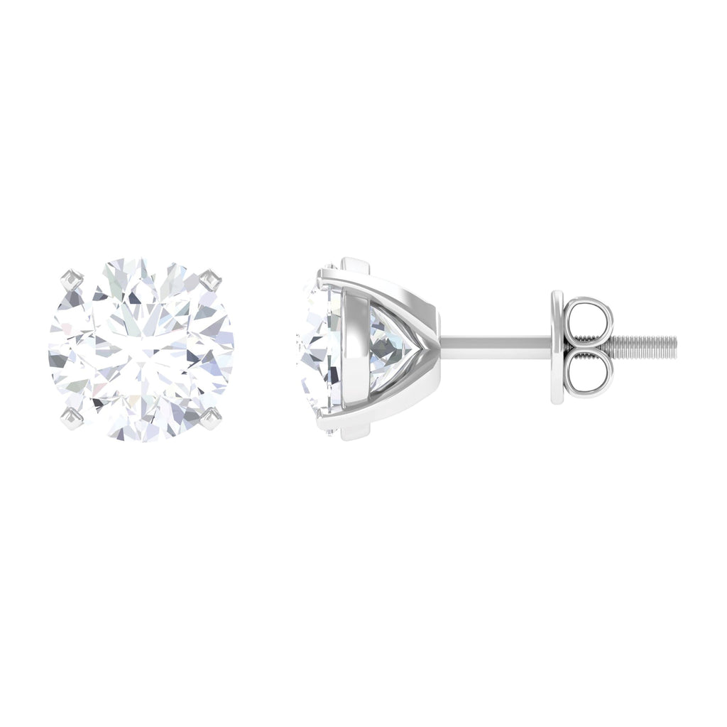 7MM Moissanite Solitaire Stud Earrings for Women