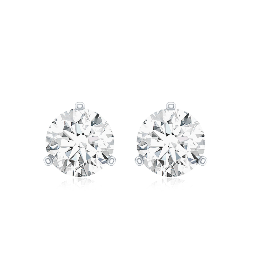 1 Carat Certified Moissanite Martini Stud Earrings