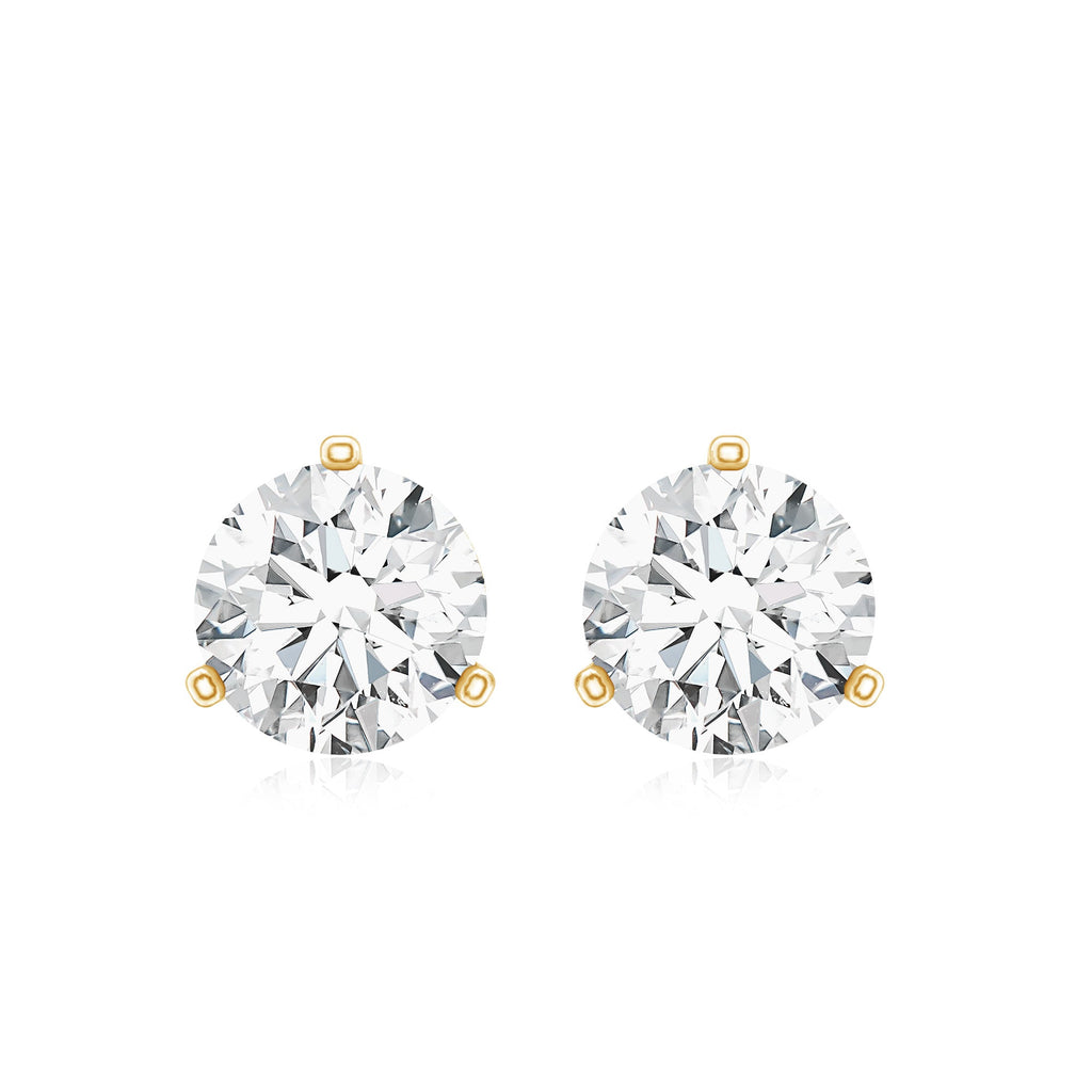 1 Carat Certified Moissanite Martini Stud Earrings