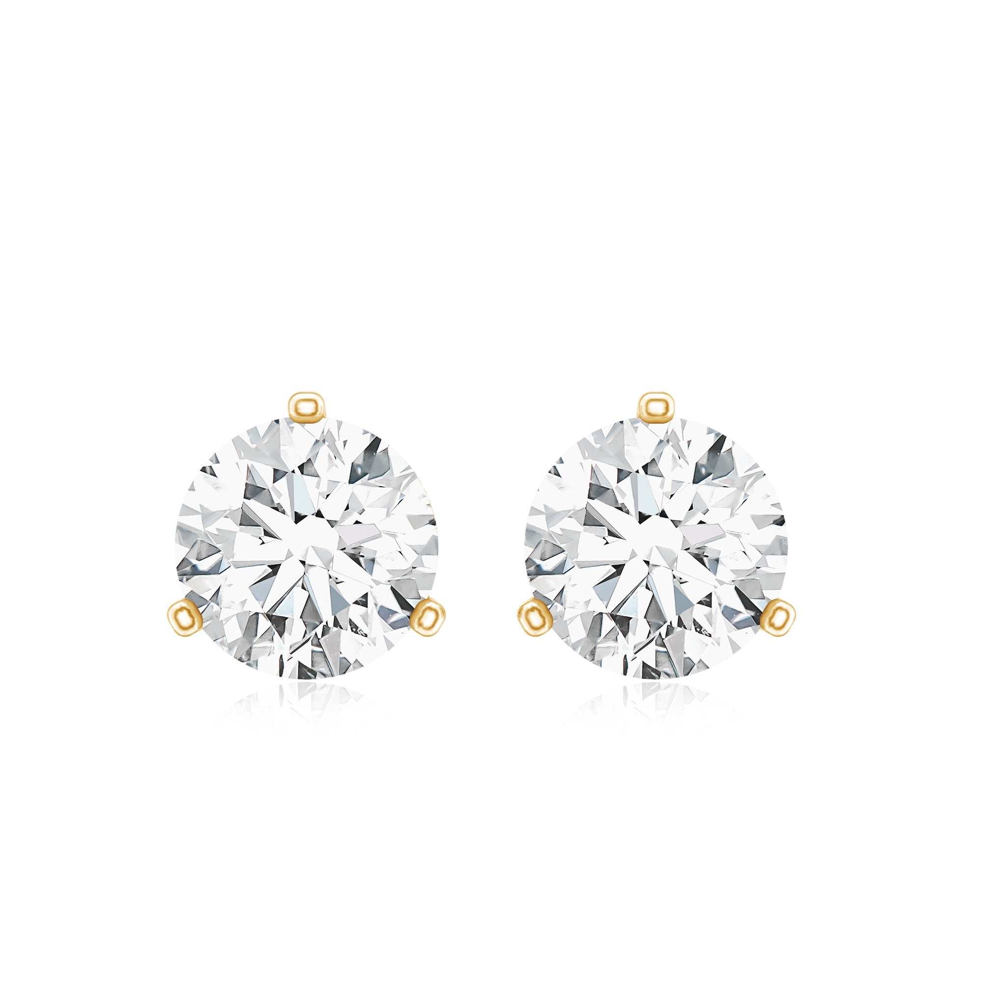 1 Carat Certified Moissanite Martini Stud Earrings