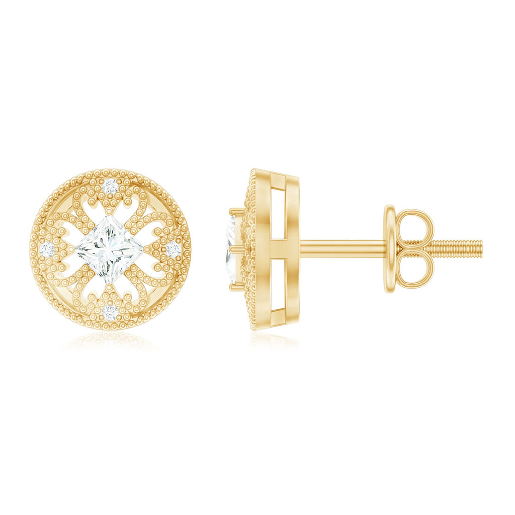 Real Diamond Bridal Stud Earrings With Certificate