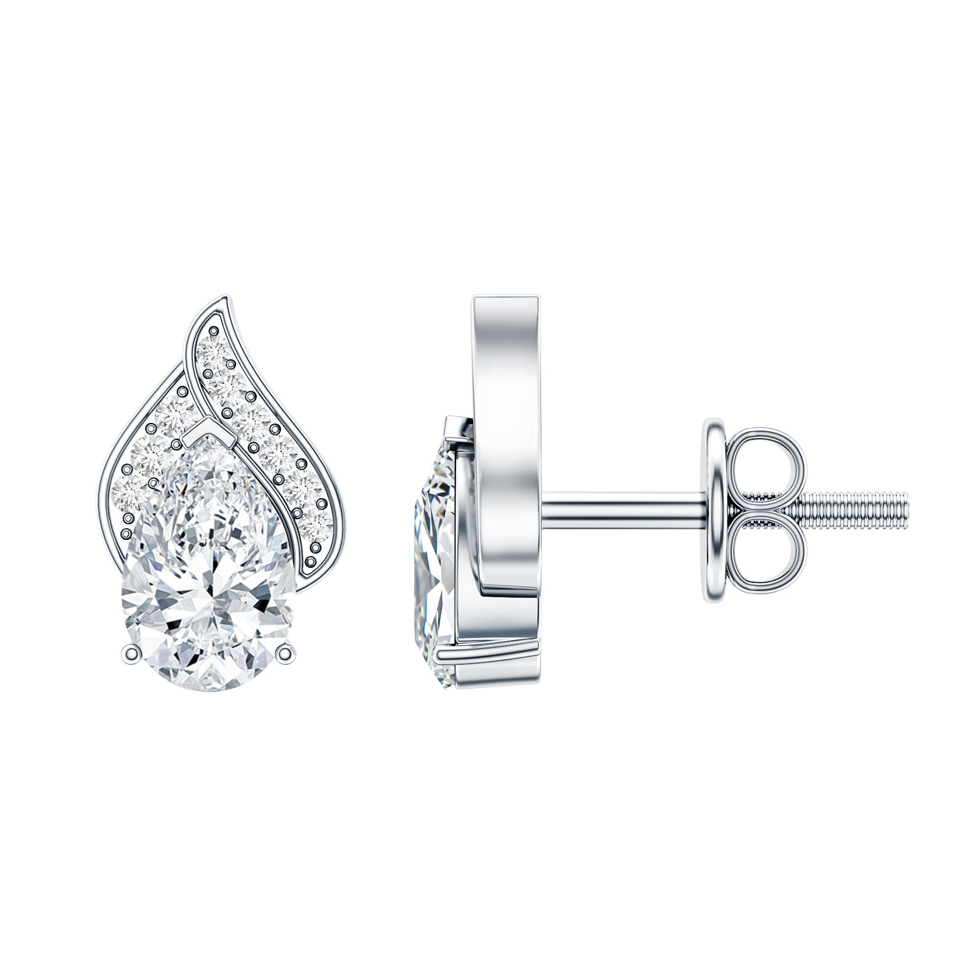 Classic 1.5 Carat Moissanite Stud Earrings with Screw Back