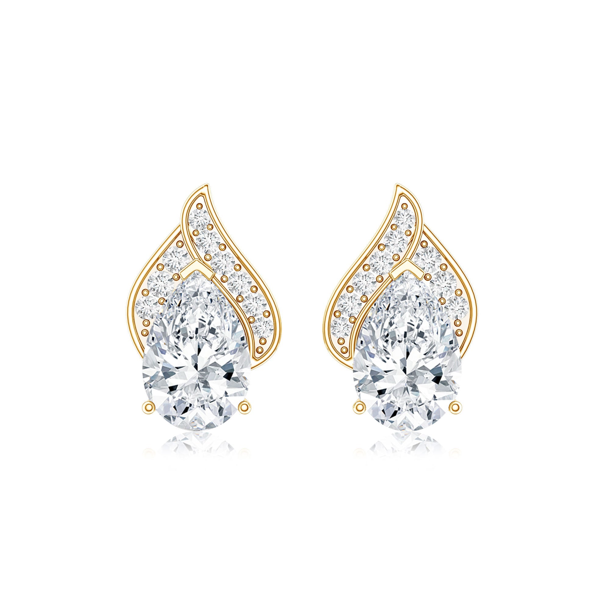 Classic 1.5 Carat Moissanite Stud Earrings with Screw Back