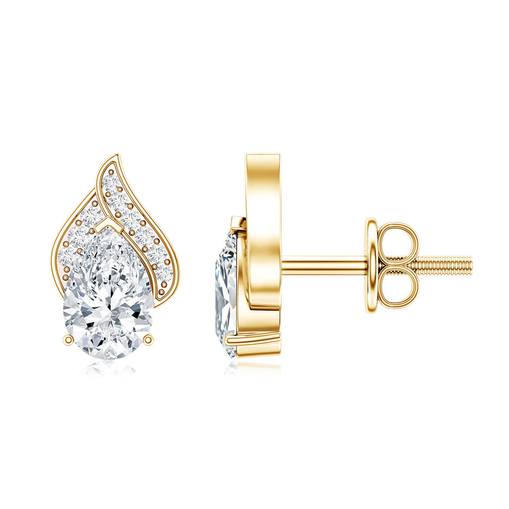 Classic 1.5 Carat Moissanite Stud Earrings with Screw Back