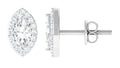 Certified Marquise Moissanite Stud Earrings with Halo