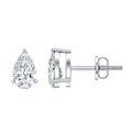 Pear Cut Diamond Solitaire Stud Earrings