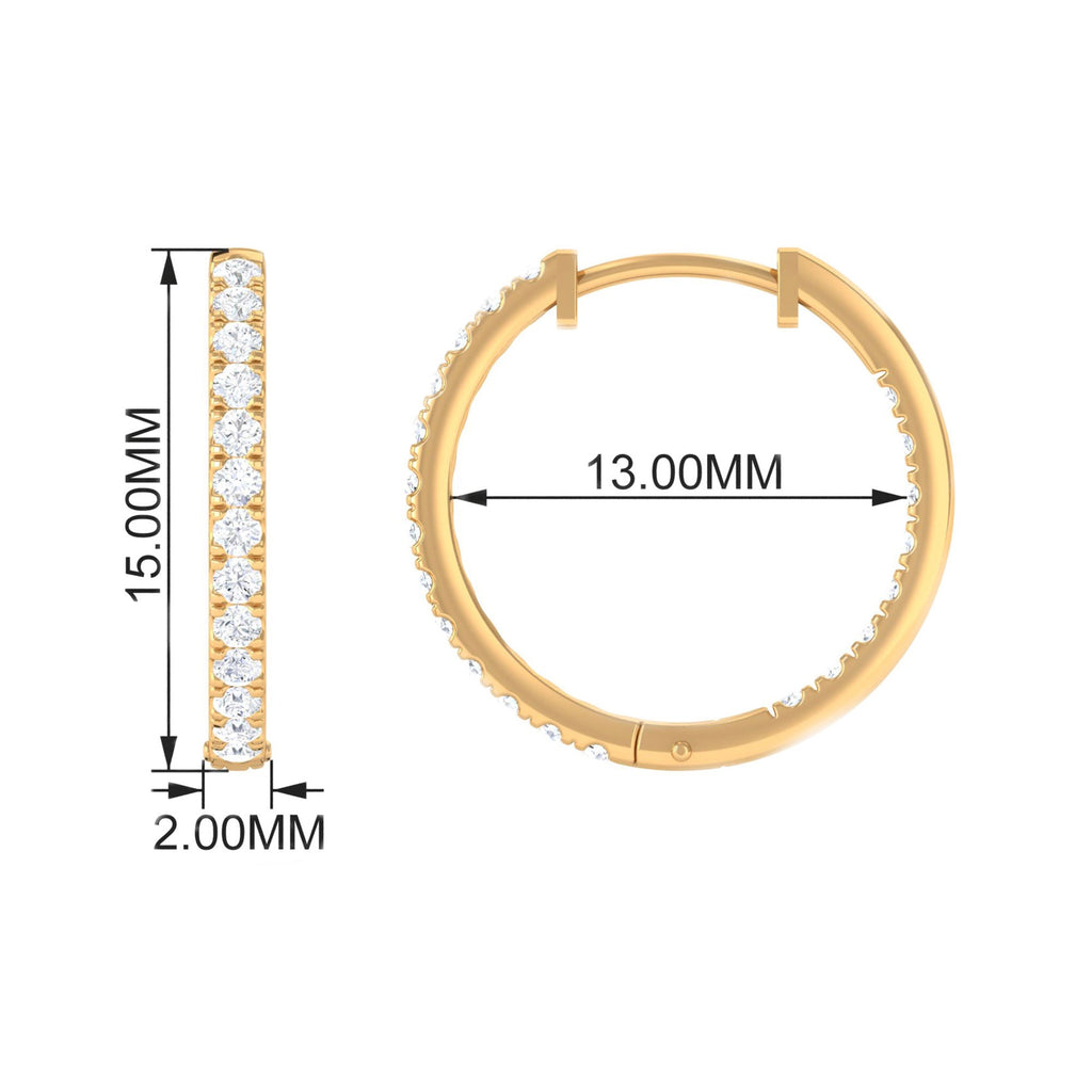 Classic Diamond Hoop Earrings with Certificate