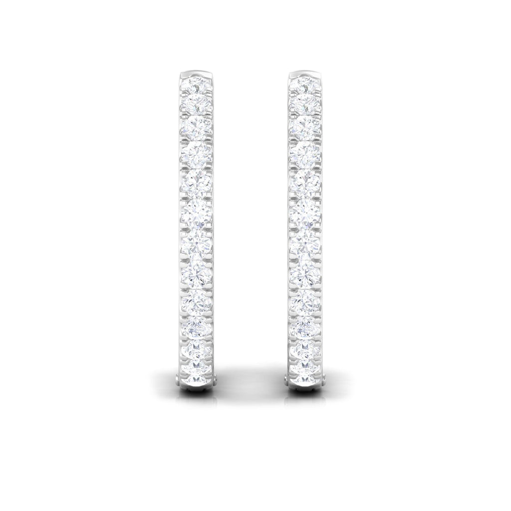 Classic Diamond Hoop Earrings with Certificate