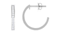 Diamond Hinged Hoop Earrings in Channel Setting