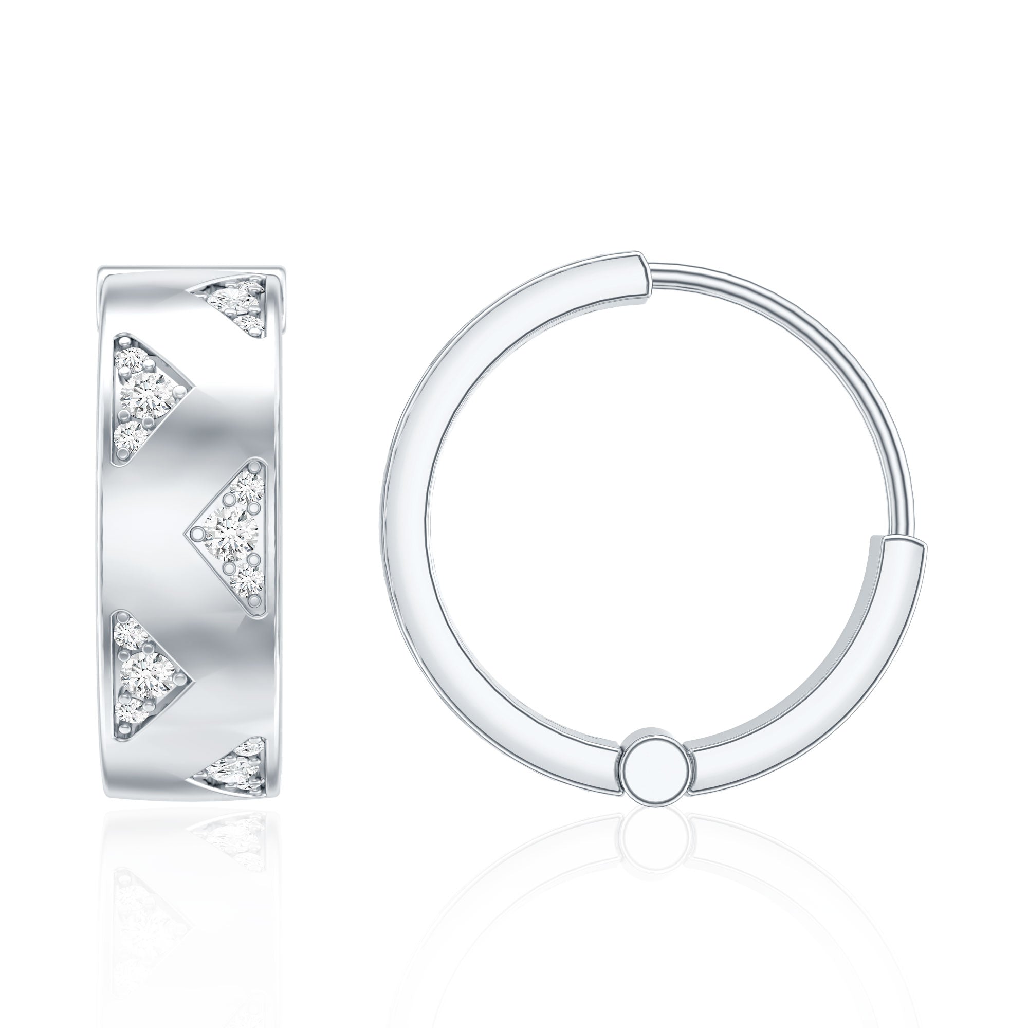Certified Diamond Hoops For Women