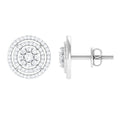 Flower Inspired Diamond Halo Stud Earrings