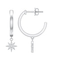 Certified Diamond Star Drop Earrings