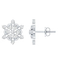 Certified Diamond Snowflake Stud Earrings
