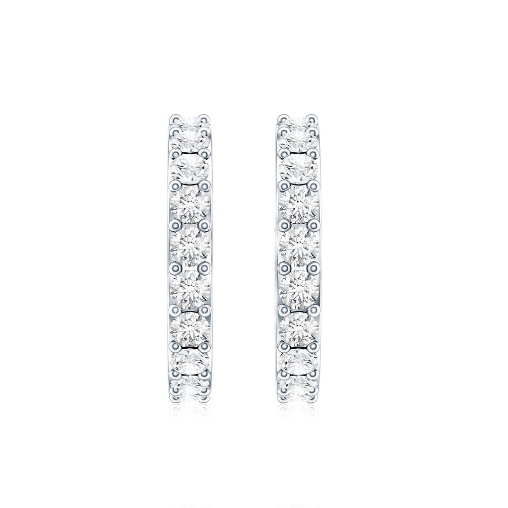 Certified Diamond Small Hoop Earrings
