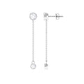 Certified Moissanite Long Chain Dangle Earrings