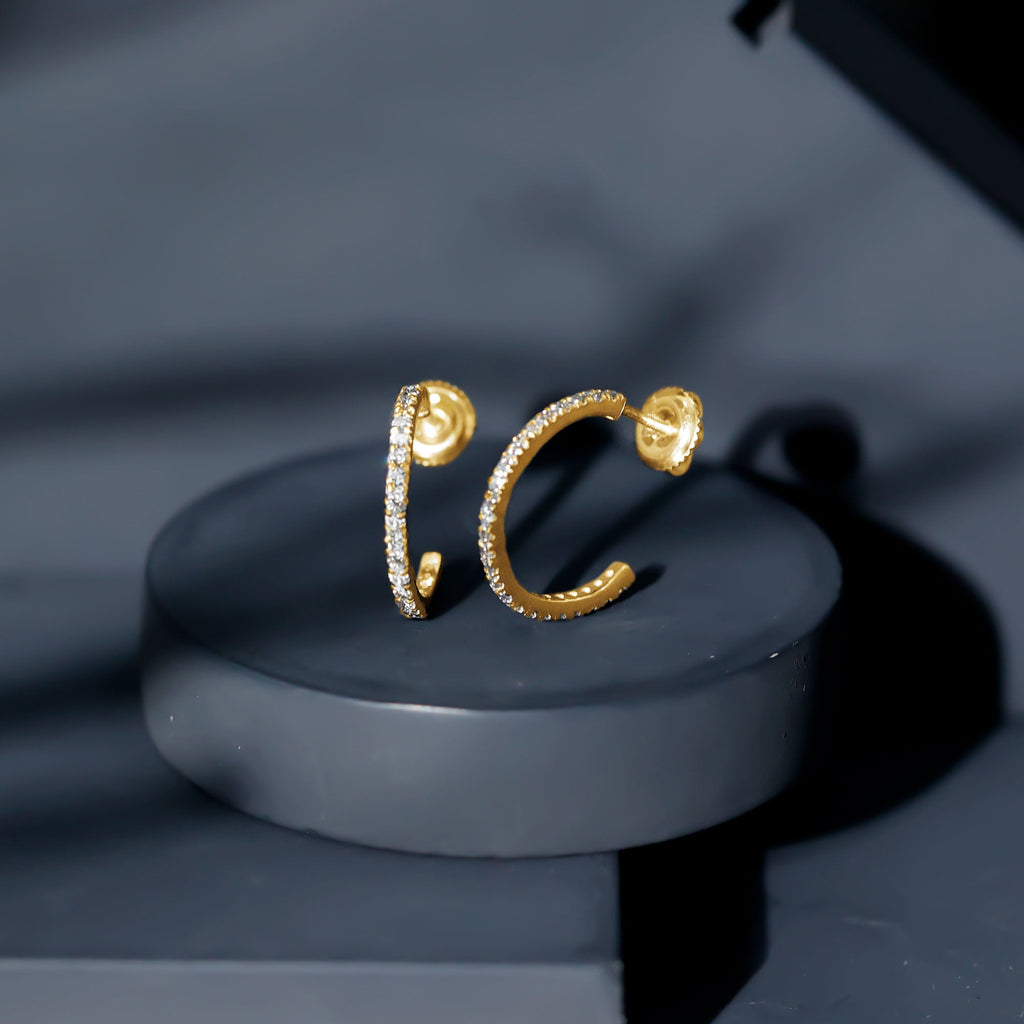 Certified Moissanite Hoop Earrings